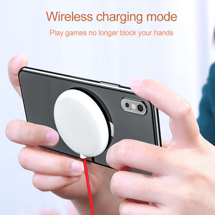 10W Portable Suction Cup Mobile Phone Fast Charging Wireless Charger, Length: 1.5m(Red)