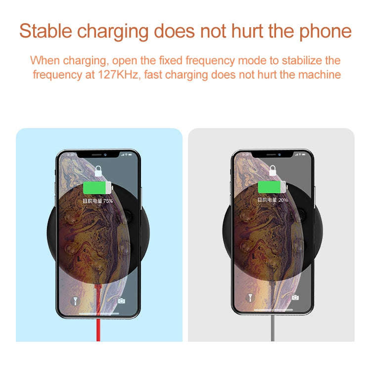 10W Portable Suction Cup Mobile Phone Fast Charging Wireless Charger, Length: 1.5m(Red)