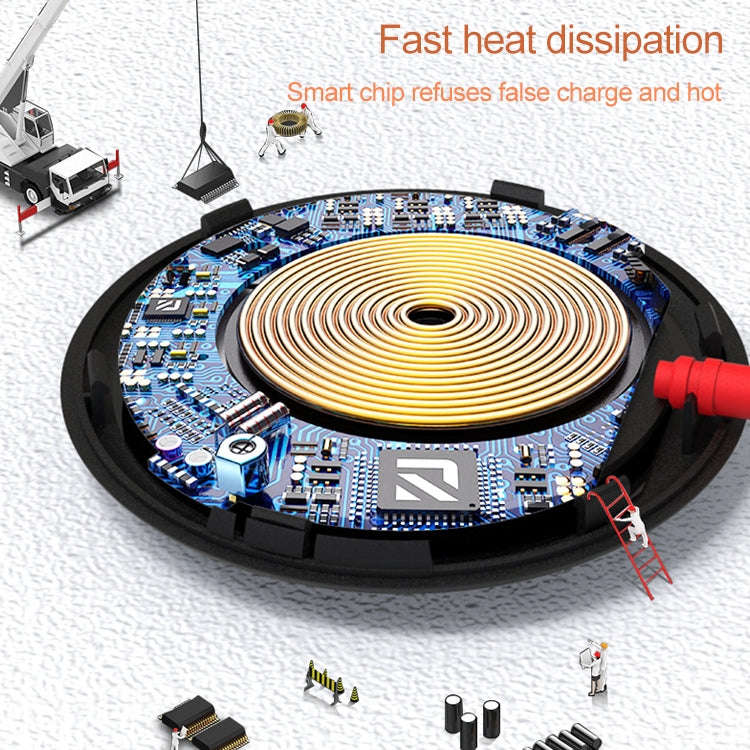 10W Portable Suction Cup Mobile Phone Fast Charging Wireless Charger, Length: 1.5m(Red)