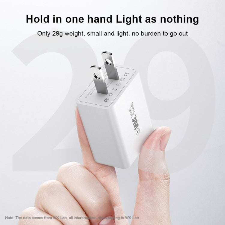 WK WP-U56 2A Dual USB Fast Charging Travel Charger Power Adapter, US Plug (White)