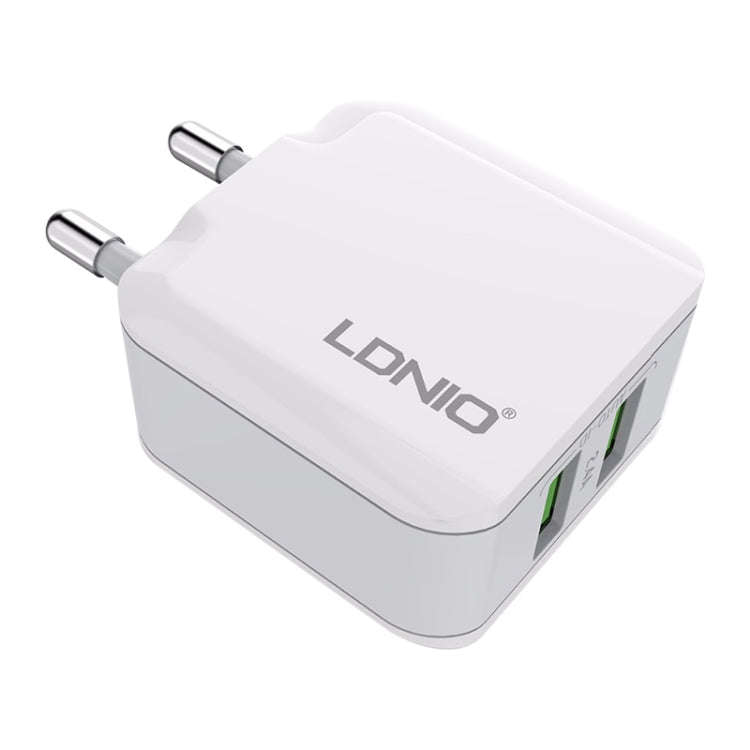 LDNIO A2201 2.4A Dual USB Charging Head Travel Direct Charge Mobile Phone Adapter Charger With 8 ...