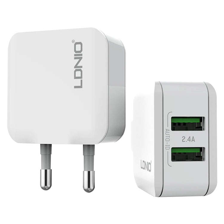 LDNIO A2201 2.4A Dual USB Charging Head Travel Direct Charge Mobile Phone Adapter Charger With Mi...