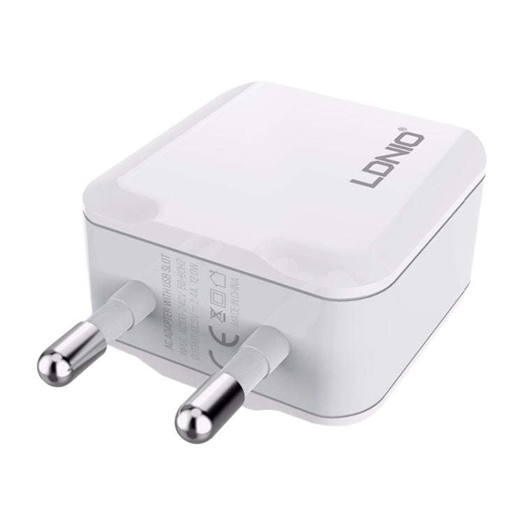 LDNIO A2201 2.4A Dual USB Charging Head Travel Direct Charge Mobile Phone Adapter Charger With Mi...