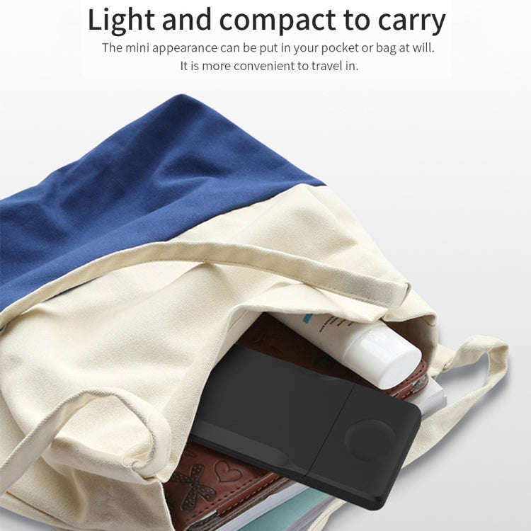 H6 3 in 1 Portable Folding Wireless Charger for iPhone + iWatch + AirPods(White)