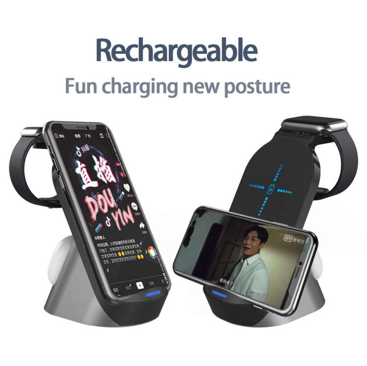 H18 3 in 1 Quick Wireless Charger for iPhone, Apple Watch, AirPods and other Android Smart Phones...