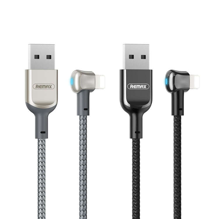REMAX RC-024i Sury Leyo Series 1.2m 2.4A USB to 8 Pin Data Cable for iPhone, iPad(Black)