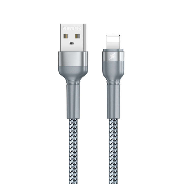 REMAX RC-124i 1m 2.4A USB to 8 Pin Aluminum Alloy Braid Fast Charging Data Cable for iPhone, iPad...