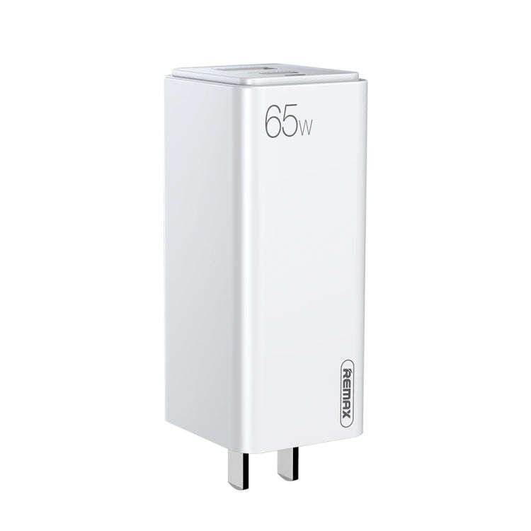 REMAX RP-U50 GaN  65W PD + QC 3.0 Type-C+ USB Port Fast Charger (US)(White)