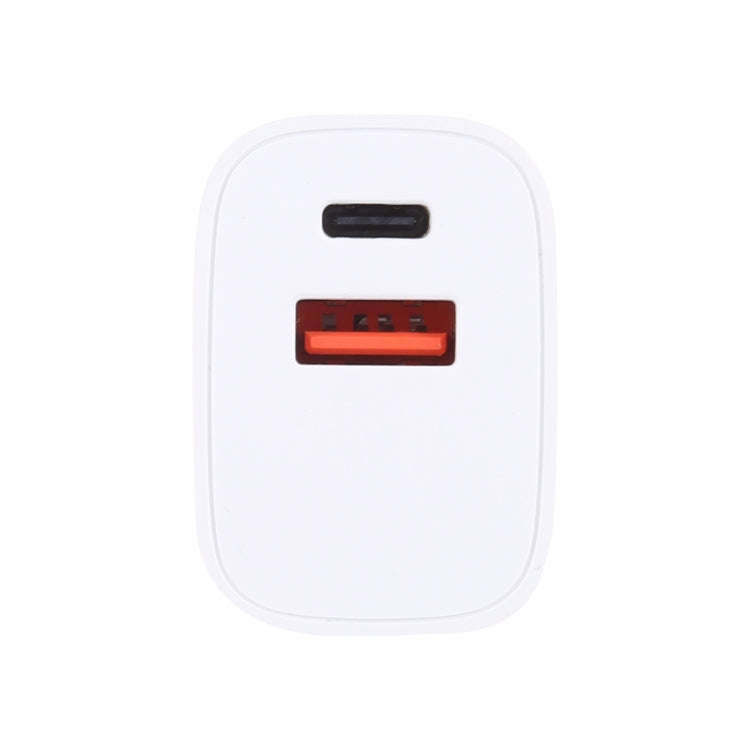 U085 20W USB + Type-C Fast Charging Travel Power Adapter, US Plug
