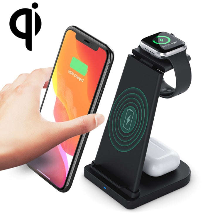 HQ-UD21 3 in 1 Folding Mobile Phone Watch Multi-Function Charging Stand Wireless Charger for iPho...