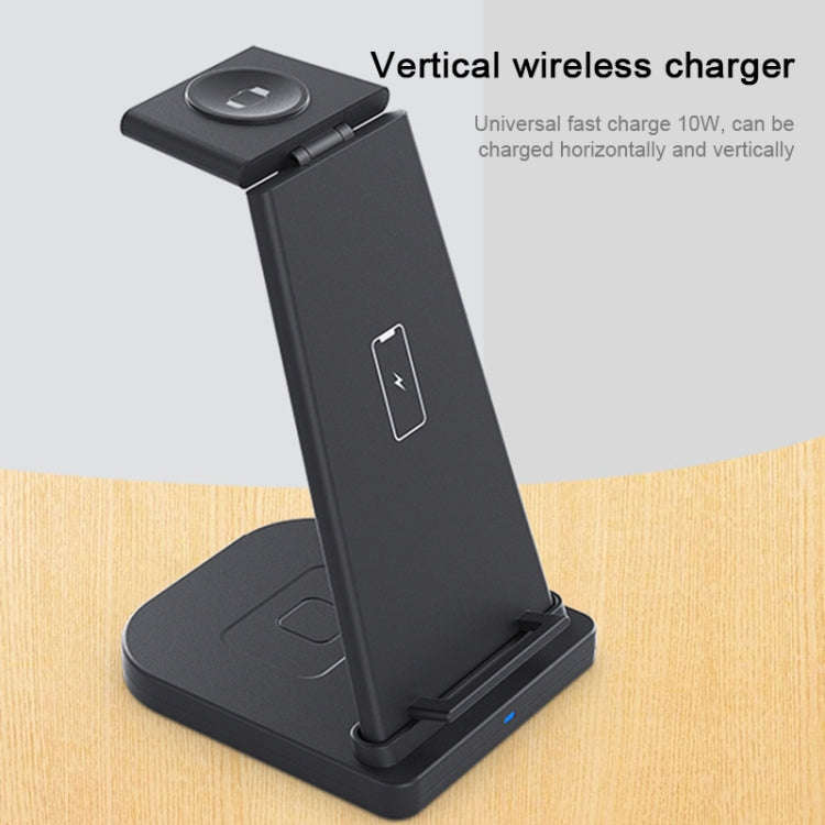 HQ-UD21 3 in 1 Folding Mobile Phone Watch Multi-Function Charging Stand Wireless Charger for iPho...