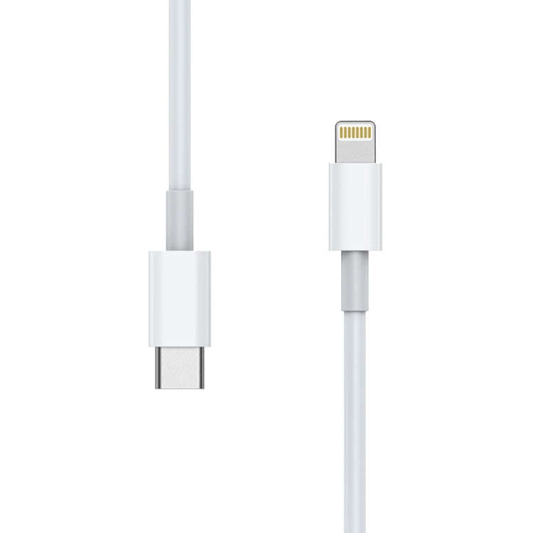 AWEI CL-68 3A Type-C / USB-C to 8 Pin PD Fast Charging Data Cable, Length: 1m(White)