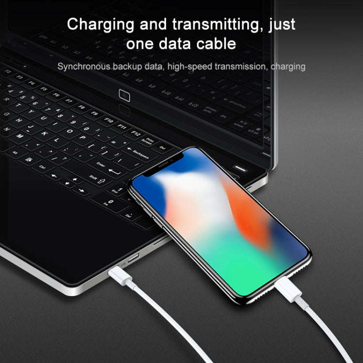 AWEI CL-68 3A Type-C / USB-C to 8 Pin PD Fast Charging Data Cable, Length: 1m(White)