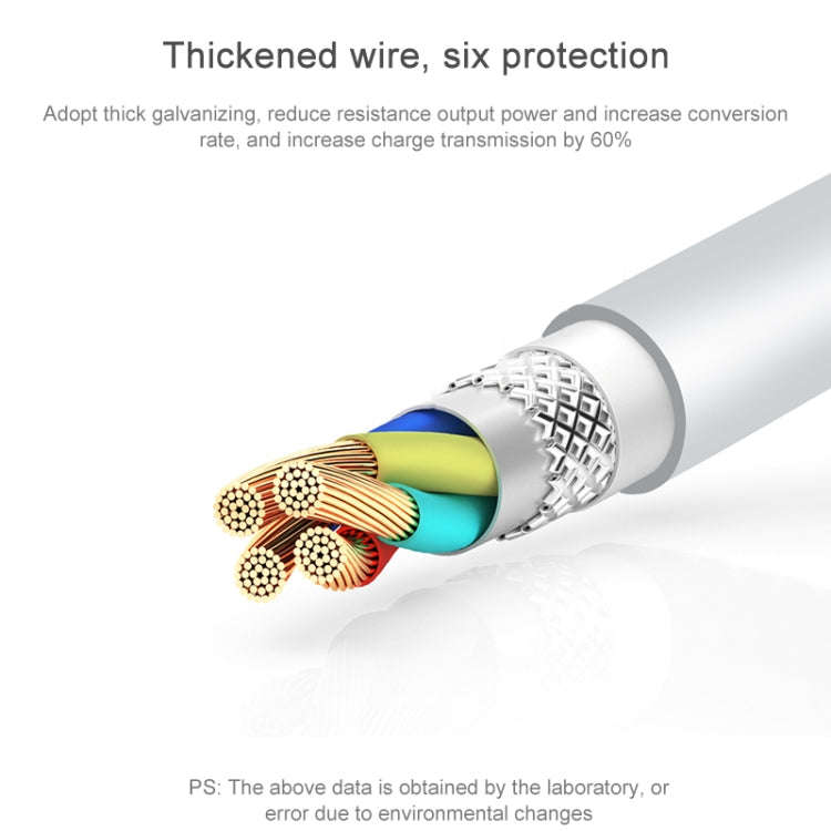 AWEI CL-68 3A Type-C / USB-C to 8 Pin PD Fast Charging Data Cable, Length: 1m(White)
