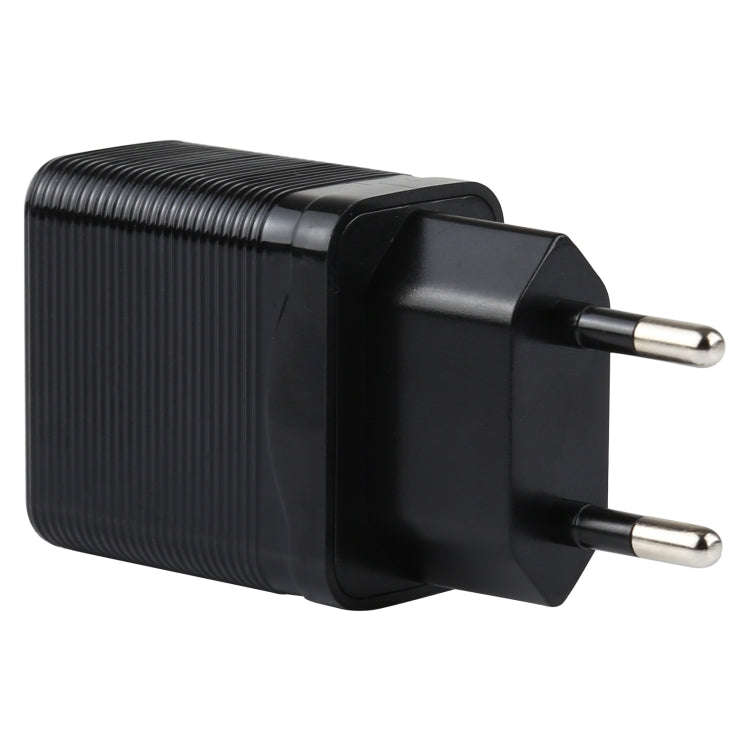 LZ-728 2 in 1 18W QC 3.0 USB Interface Travel Charger + USB to 8 Pin Data Cable Set, EU Plug, Cab...