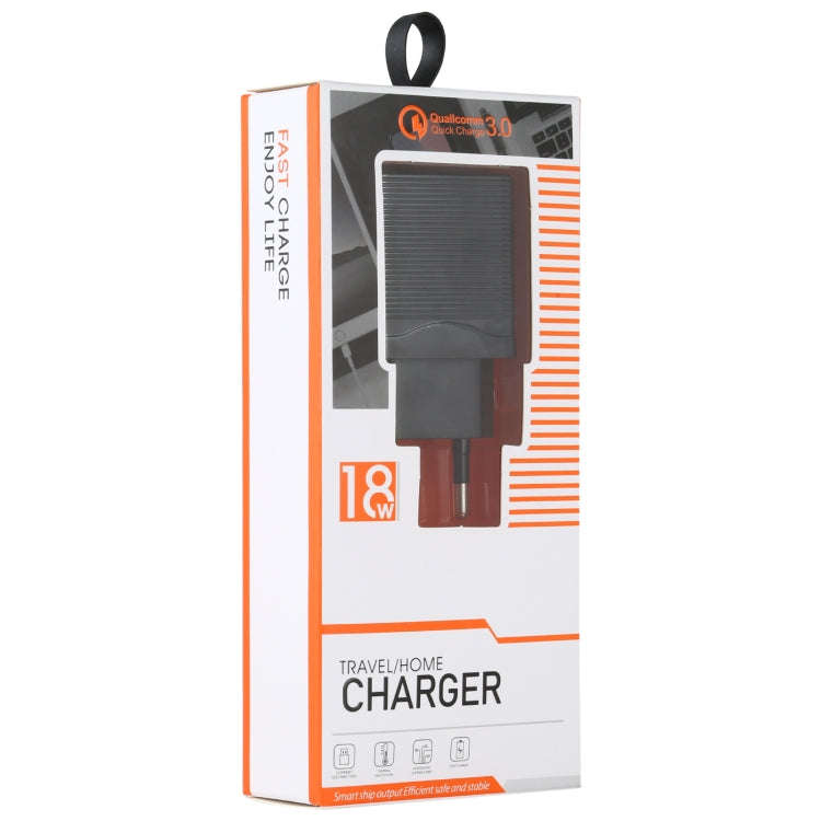 LZ-728 2 in 1 18W QC 3.0 USB Interface Travel Charger + USB to 8 Pin Data Cable Set, EU Plug, Cab...