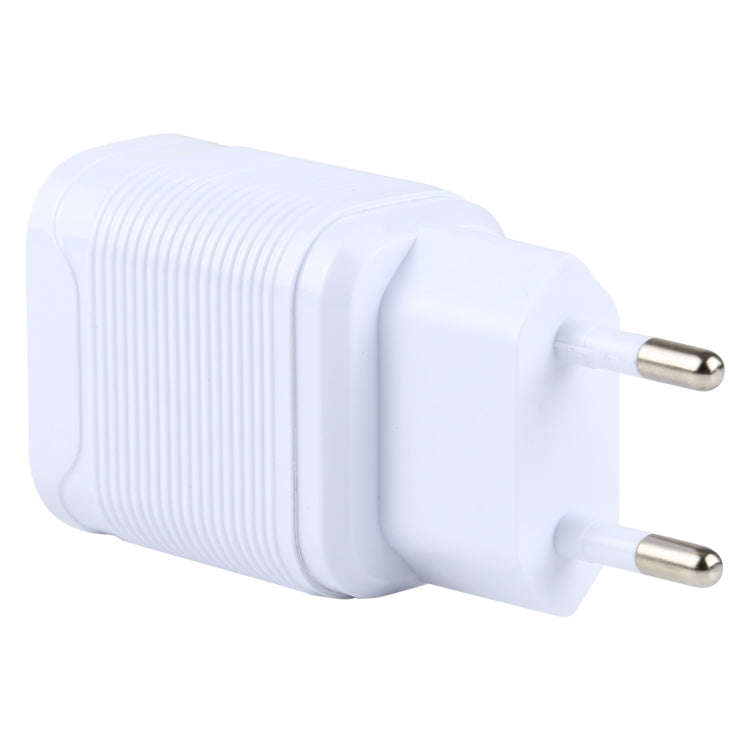 LZ-728 2 in 1 18W QC 3.0 USB Interface Travel Charger + USB to 8 Pin Data Cable Set, EU Plug, Cab...