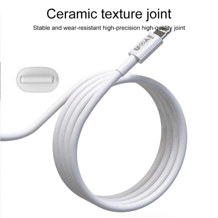 IVON CA70 Micro USB Fast Charging Data Cable, Length: 3m (White)