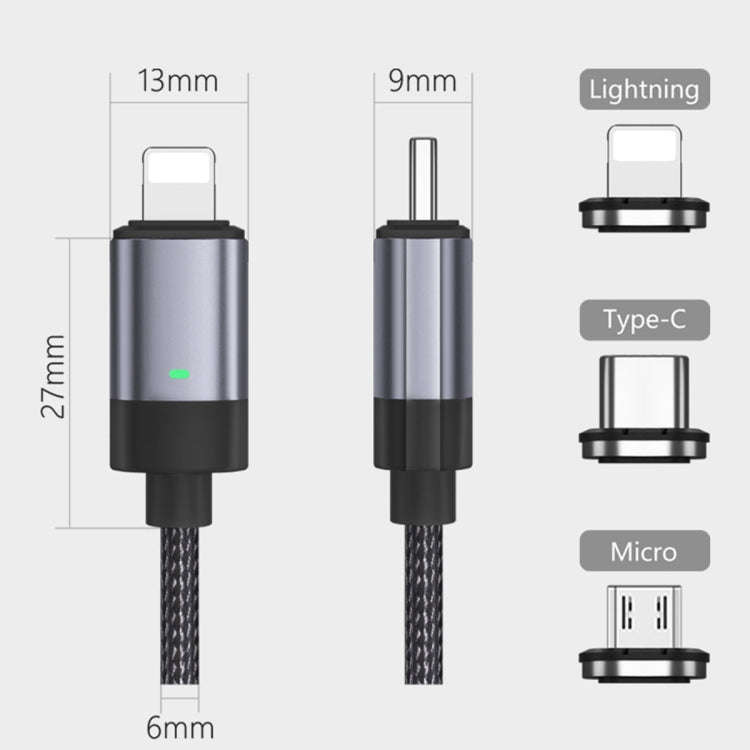 100W USB-C / Type-C to USB-C / Type-C Fast Charging Magnetic Data Cable, Style: 1m Cable + Magnet...