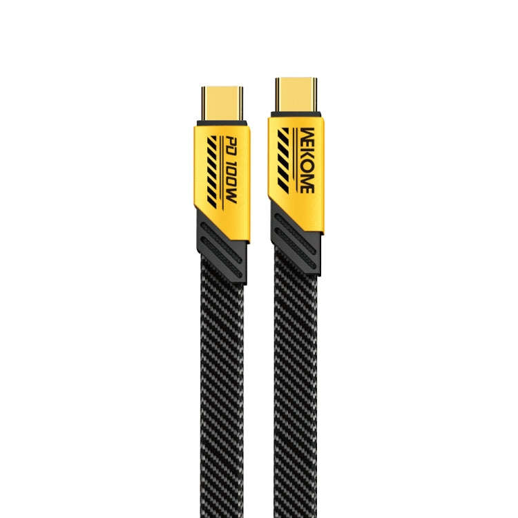 WK WDC-192 Mech Series 100W USB-C/Type-C to USB-C/Type-C Fast Charge Data Cable, Length: 1m(Yellow)