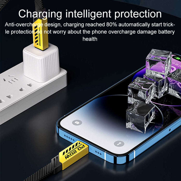 WK WDC-190a Mech Series 6A USB to USB-C/Type-C Fast Charge Data Cable, Length: 1m(Tarnish)
