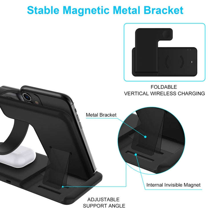 Q20 4 In 1 Wireless Charger Charging Holder Stand Station For iPhone / Apple Watch / AirPods, Sup...