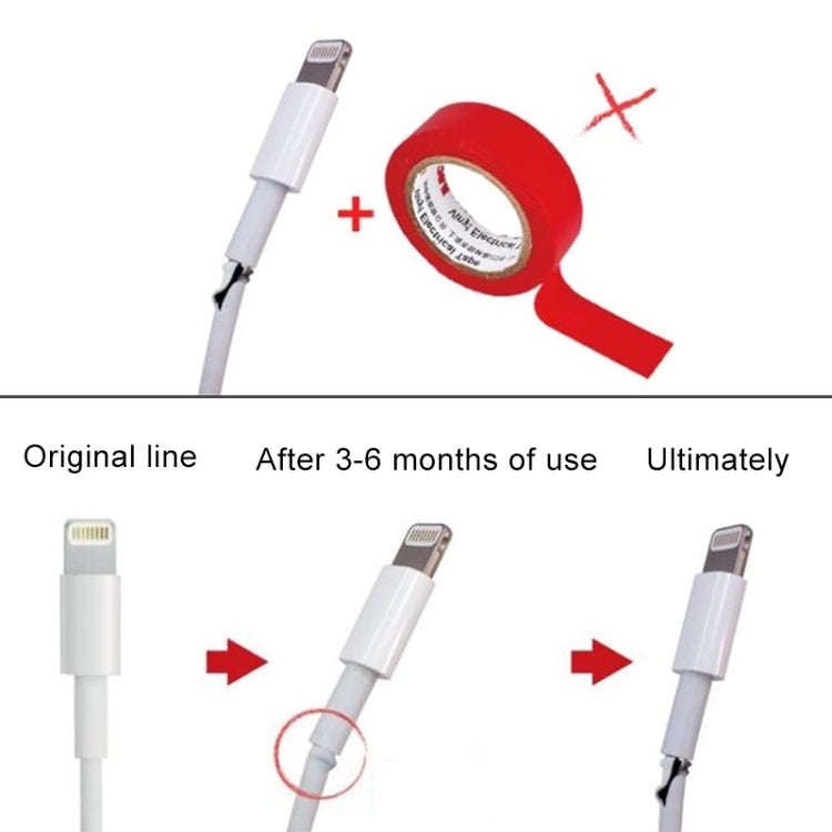 2 PCS Anti-break USB Charge Cable Winder Protective Case Protection Sleeve(Baby Blue)
