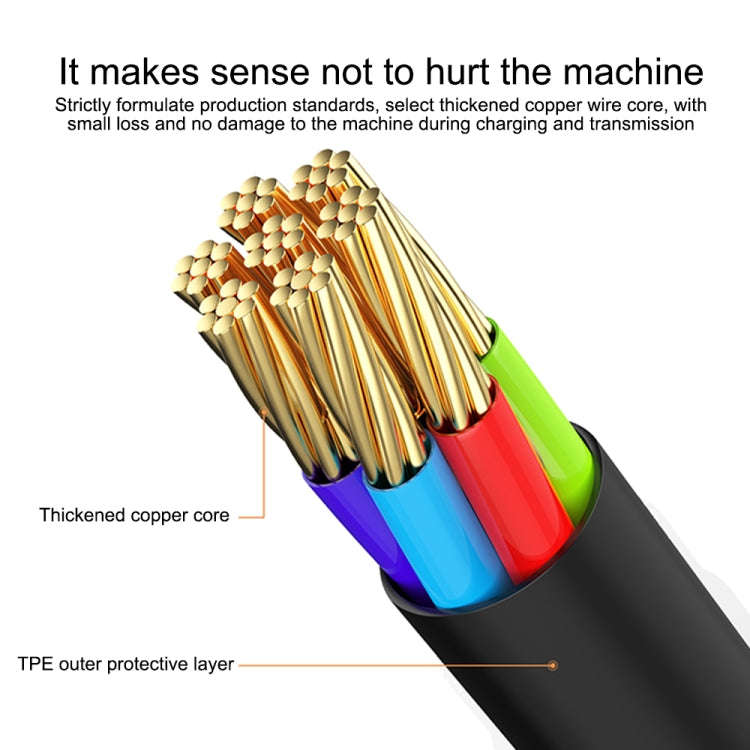 IVON CA87 USB to Micro USB TPE Fast Charge Data Cable, Cable Length: 1m (Black)