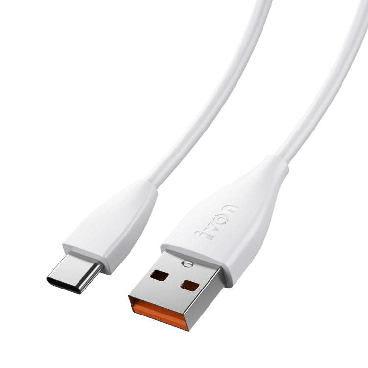 IVON CA87 USB to USB-C / Type-C TPE Fast Charge Data Cable, Cable Length: 1m (White)