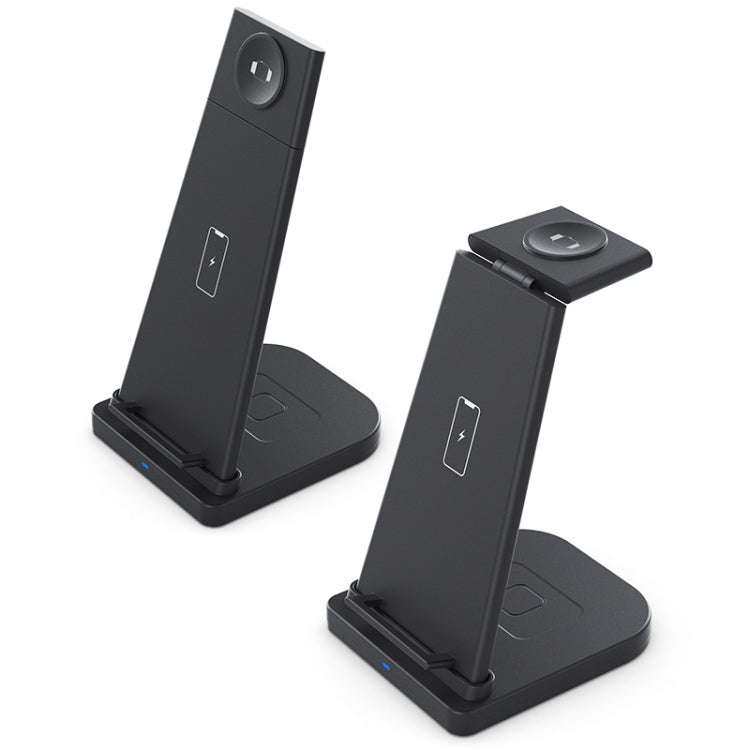 10W 3 in 1 QC 3.0  Vertical Multi-function Wireless Charger with Stand Function, Suitable for Mob...