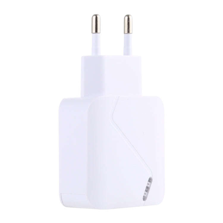 LZ-819A+C QC3.0 USB + PD 18W USB-C / Type-C Interfaces Travel Charger with Indicator Light, EU Pl...
