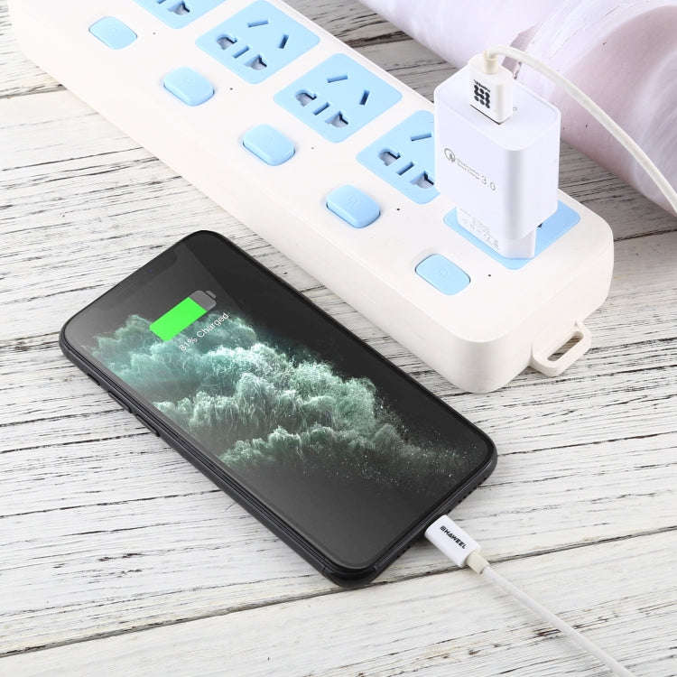 LZ-706 QC3.0 Single USB Port Travel Charger, EU Plug (White)