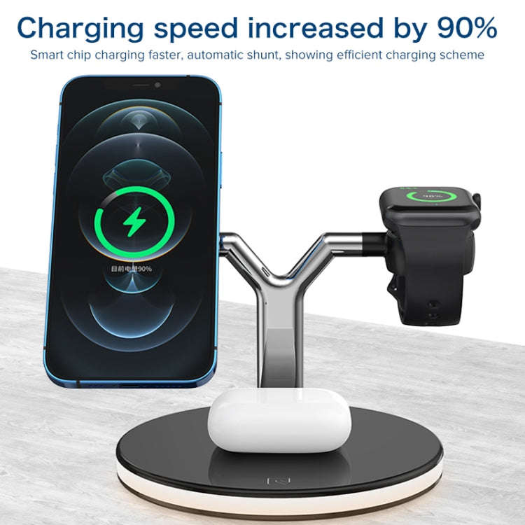 3 in 1 25W Multi-function Magnetic Wireless Charger for Mobile Phones & Apple Watches & AirPods ,...