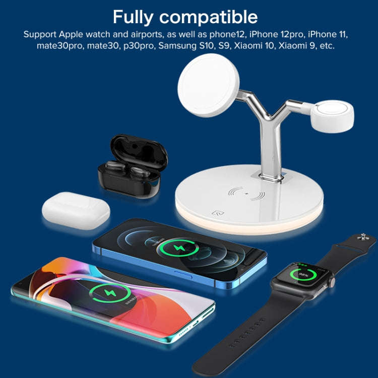 3 in 1 15W Multi-function Magnetic Wireless Charger for Mobile Phones & Apple Watches & AirPods, ...