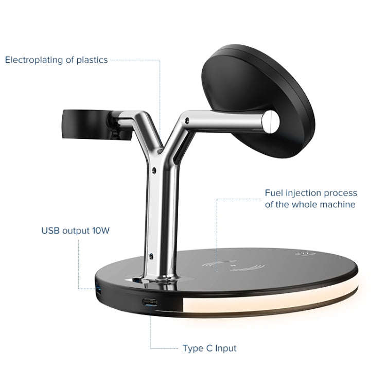3 in 1 15W Multi-function Magnetic Wireless Charger for Mobile Phones & Apple Watches & AirPods, ...