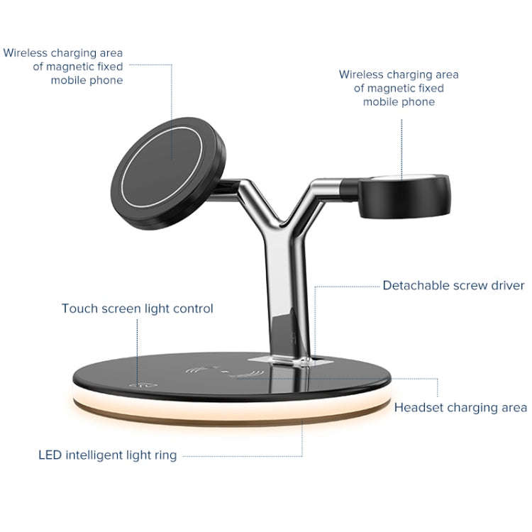 3 in 1 15W Multi-function Magnetic Wireless Charger for Mobile Phones & Apple Watches & AirPods, ...