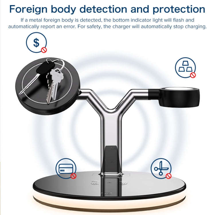3 in 1 15W Multi-function Magnetic Wireless Charger for Mobile Phones & Apple Watches & AirPods, ...