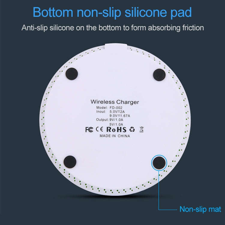 KD-1 Ultra-thin 10W Normal Charging Wireless Charger (Black)
