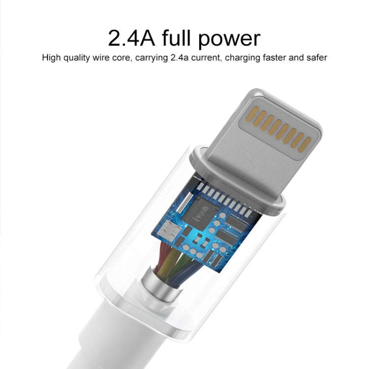IVON CA73 2.4A Type-C / USB-C Fast Charging Data Cable, Length: 2m(Black)