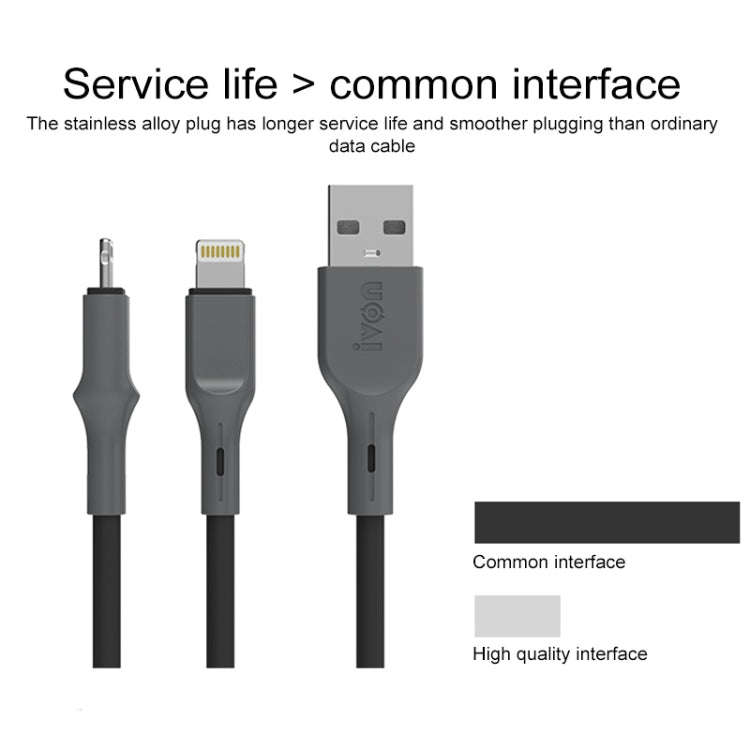 IVON CA78 2.4A Type-C / USB-C Fast Charging Data Cable, Length: 1m(Orange)