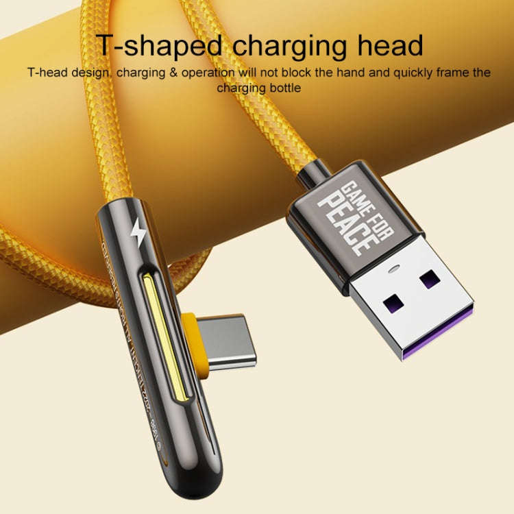 ROCK M3 Type-C / USB-C T-shape PD Fast Charging Data Cable, Length: 1m(Orange)