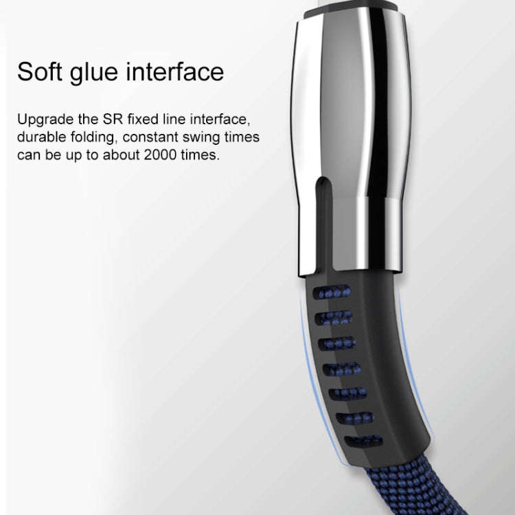 WK WDC-107i 1m 2.4A Saint Zinc Alloy Series USB to 8 Pin Data Sync Charging Cable (Black)