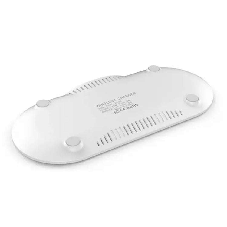 10W 5V / 9V Wireless Dual Mobile Phone Fast Charger Base for All Support the QI Standard Mobile P...