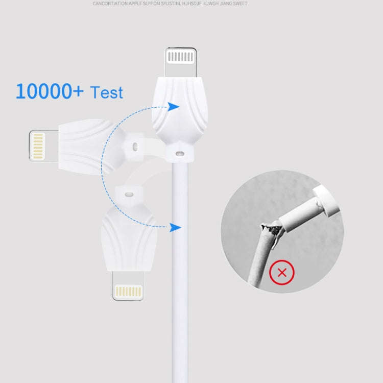 awei CL-63 2.5A 8 Pin Charging + Transmission Aluminum Alloy Data Cable, Length: 1m(White)