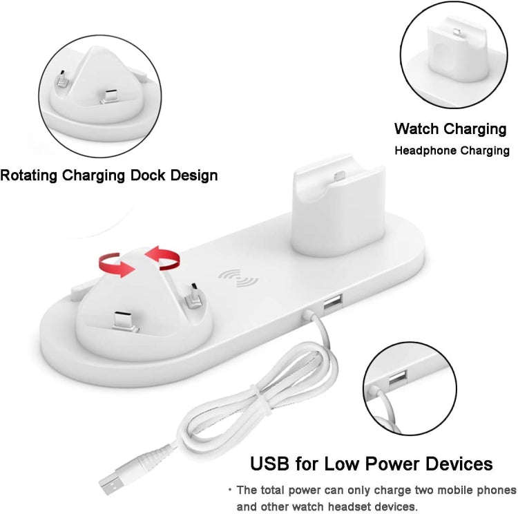 HQ-UD15-upgraded 6 in 1 Wireless Charger For iPhone, Apple Watch, AirPods and Other Android Phone...