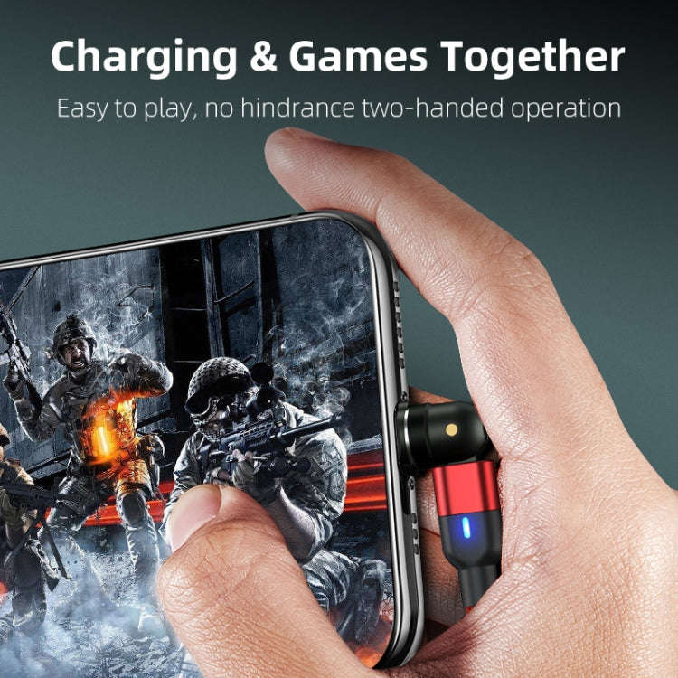 1m 3A Output 3 in 1 USB to 8 Pin + USB-C / Type-C + Micro USB 540 Degree Rotating Magnetic Data S...