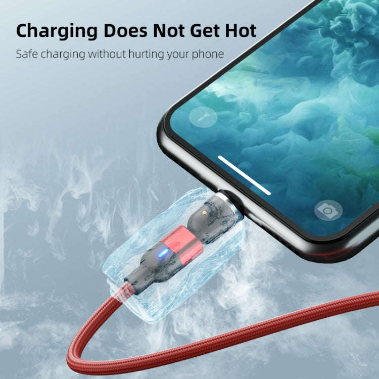 1m 3A Output 3 in 1 USB to 8 Pin + USB-C / Type-C + Micro USB 540 Degree Rotating Magnetic Data S...