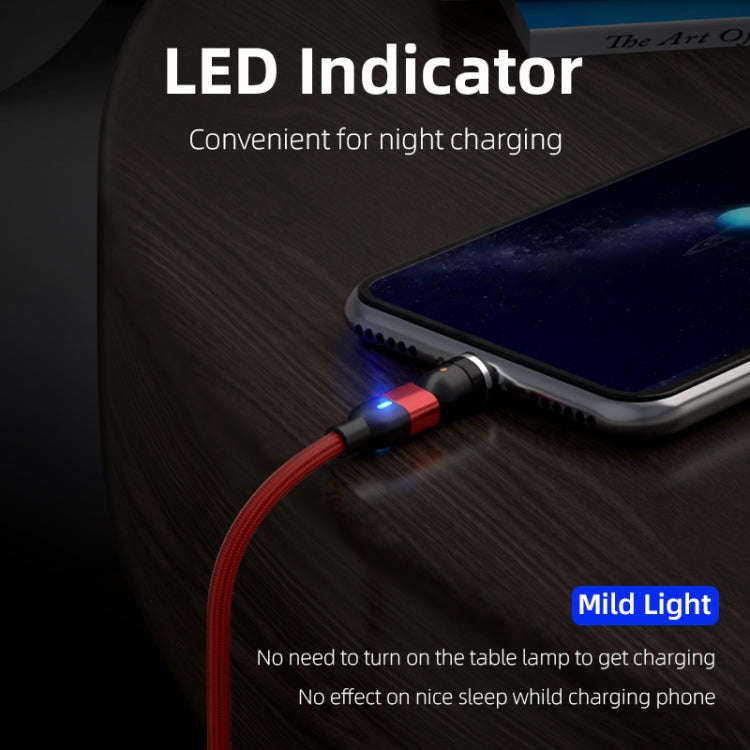 1m 3A Output 3 in 1 USB to 8 Pin + USB-C / Type-C + Micro USB 540 Degree Rotating Magnetic Data S...