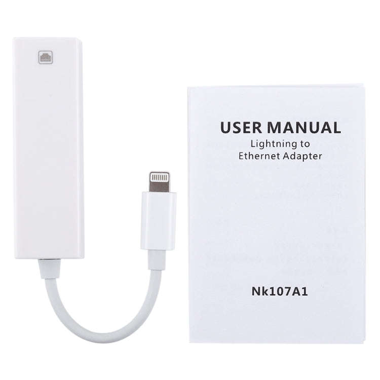 NK107A1 8 Pin to RJ45 Ethernet LAN Network Adapter Cable for iPhone / iPad Series, Total Length: ...