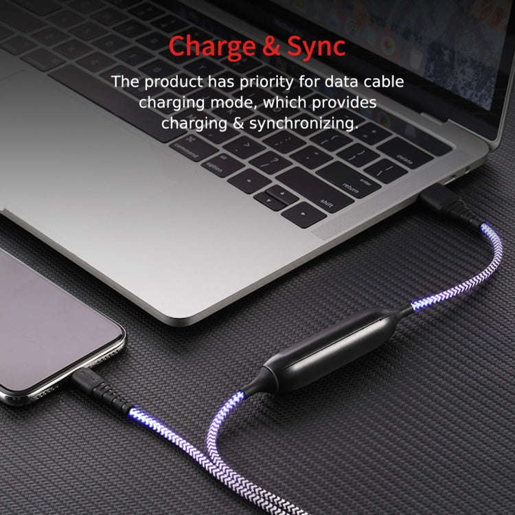 ROCK 1.2m 2.1A TPE + Nylon Braided USB to 8 Pin Data Sync Charge Cable For iPhone 11 Pro Max / iP...